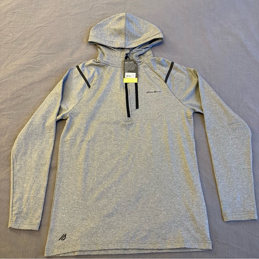 New Eddie Bauer Motion Long Sleeve Hooded Shirt - Men's Small